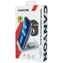 CANYON wireless charger WS-304 15W 3in1 Blue - 9