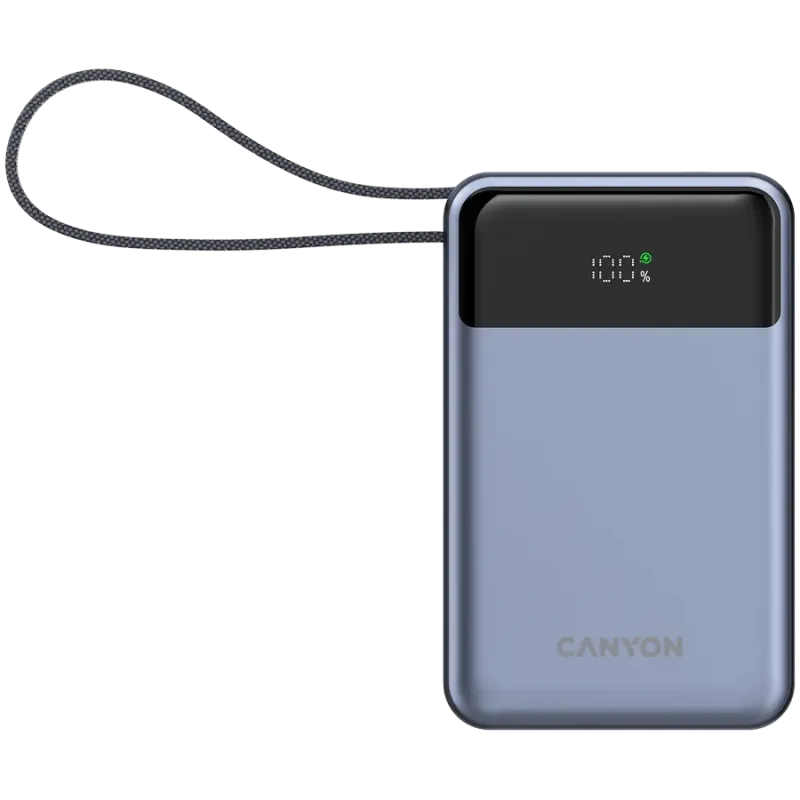 CANYON power bank OnPower 600 built-in cable 20000 mAh PD65W Dark Grey - 1