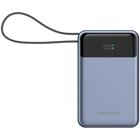 CANYON power bank OnPower 600 built-in cable 20000 mAh PD65W Dark Grey - 1