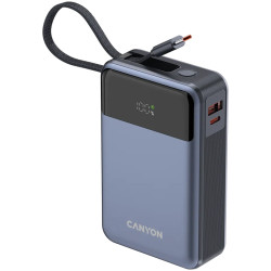CANYON power bank OnPower 600 built-in cable 20000 mAh PD65W Dark Grey - 6
