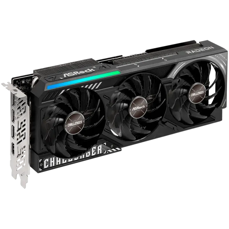 ASROCK Video Card AMD Radeon RX 9070 XT Challenger 16GB GDDR6 256-bit, 1x HDMI, 3x DP, 2x 8-pin PWR connector, PCIe 5.0 x16, rec