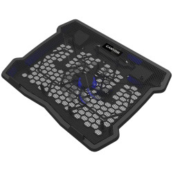 CANYON NS02, Cooling stand single fan with 2x2.0 USB hub, support up to 10”-15.6” laptop, ABS plastic and iron, Fans dimension:1