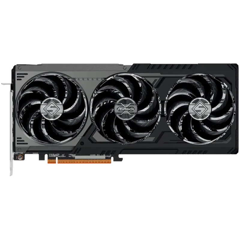 ASROCK Video Card AMD Radeon RX 9070 XT Steel Legend Dark 16GB GDDR6 256-bit HDMI 3x DP - 1
