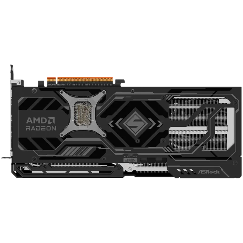 ASROCK Video Card AMD Radeon RX 9070 XT Steel Legend Dark 16GB GDDR6 256-bit HDMI 3x DP - 1