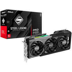 ASROCK Video Card AMD Radeon RX 9070 XT Steel Legend Dark 16GB GDDR6 256-bit HDMI 3x DP - 4