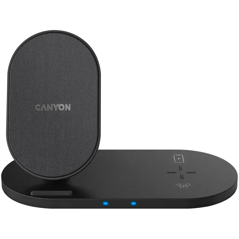CANYON wireless charger WS-202 10W 2in1 Black - 1
