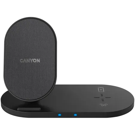 CANYON wireless charger WS-202 10W 2in1 Black - 1
