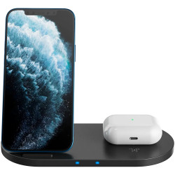 CANYON wireless charger WS-202 10W 2in1 Black - 2