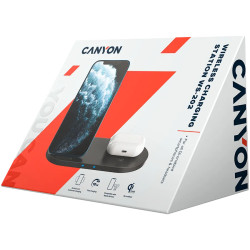 CANYON wireless charger WS-202 10W 2in1 Black - 3