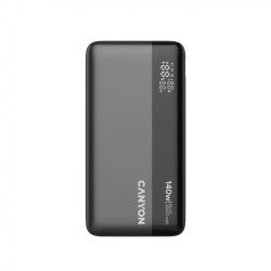 CANYON Power Bank PB-240, 25000mAh PD140W display power bank,Size160.0x82x27 mm Weight 508+-10g, Dark Grey - 1