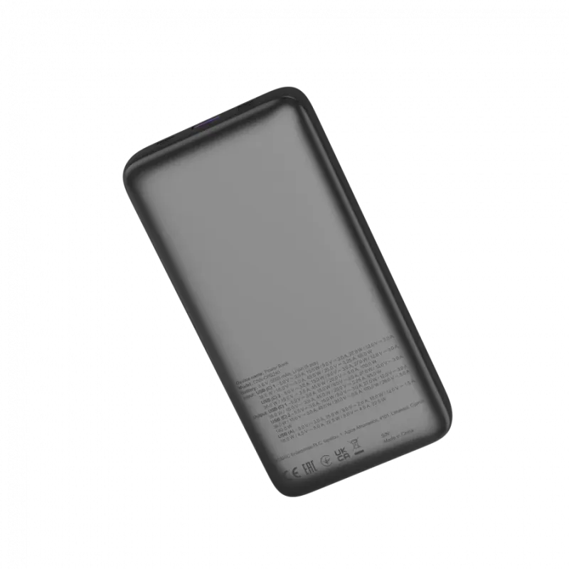 CANYON Power Bank PB-240, 25000mAh PD140W display power bank,Size160.0x82x27 mm Weight 508+-10g, Dark Grey - 1
