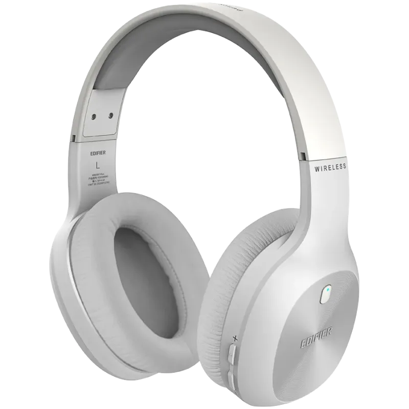 Edifier W800BT Plus Wireless Over-Ear Headphones, 40mm Dynamic Drivers, BT V5.1, Up To 55H Battery, USB-C, White - 1