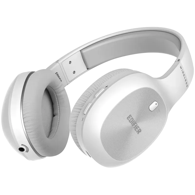 Edifier W800BT Plus Wireless Over-Ear Headphones, 40mm Dynamic Drivers, BT V5.1, Up To 55H Battery, USB-C, White - 1
