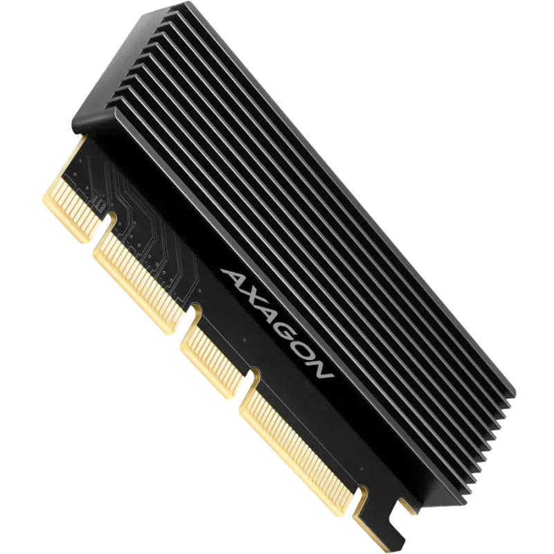 AXAGON PCEM2-XS PCI-E 3.0 16x - M.2 SSD NVMe, up to 80mm SSD, low profile, heatsink - 1