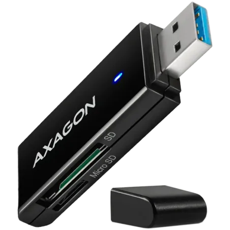 Axagon Slim super-speed USB 3.2 Gen 1 card reader with a direct USB-A connector. - 1