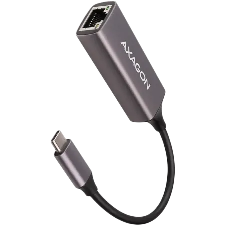 AXAGON ADE-TRC Type-C USB3.2 Gen 1 - Gigabit Ethernet 10/100/1000 Adapter, metal, titan grey - 1