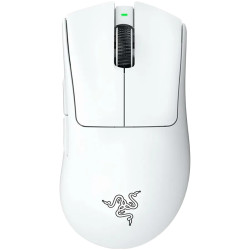 Razer DeathAdder V3 Pro - White Edition, Ergonomic Wireless Gaming Mouse, Speedflex Charging Cable USB Type C, 30000DPI, Optical