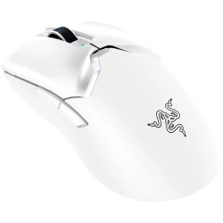 Razer DeathAdder V3 Pro - White Edition, Ergonomic Wireless Gaming Mouse, Speedflex Charging Cable USB Type C, 30000DPI, Optical