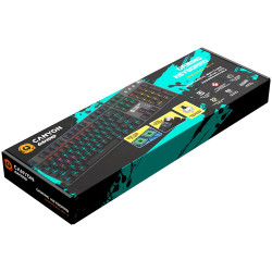CANYON Nightfall GK-7, Wired Gaming Keyboard,Black 104 mechanical switches,60 million times key life, 22 types of lights,Removab