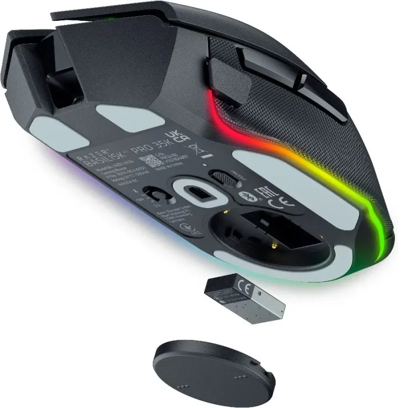 Razer Basilisk V3 Pro 35K, Gaming Mouse, Black, Razer HyperSpeed Wireless, Razer Chroma™ RGB, Focus Pro 35K Optical Sensor Gen-2