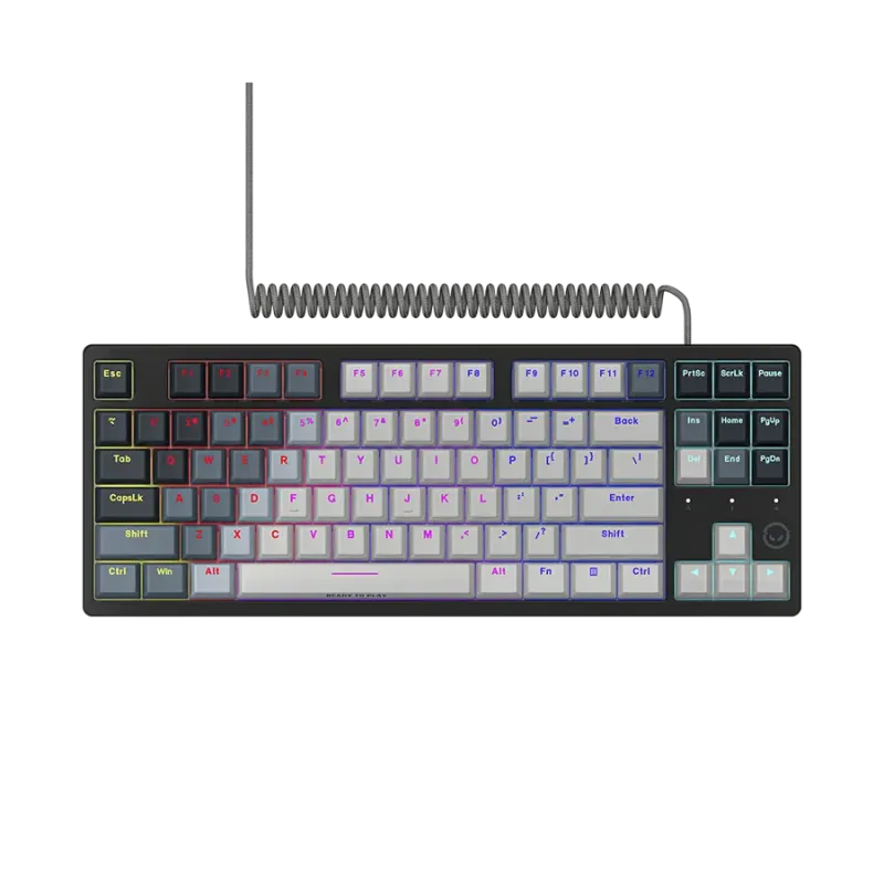 LORGAR Azar 514TKL, Wired RGB mechanical gaming keyboard, white, EN layout - 1