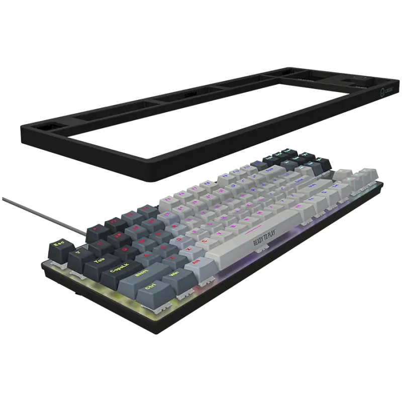 LORGAR Azar 514TKL, Wired RGB mechanical gaming keyboard, white, EN layout - 1