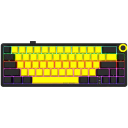 LORGAR KBP70MW, Wireless 65% Mechanical Gaming Keyboard Pro, Black/yellow, EN layout - 1