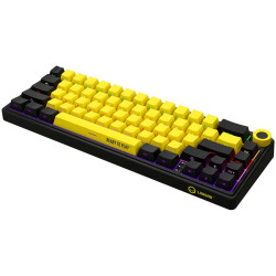 LORGAR KBP70MW, Wireless 65% Mechanical Gaming Keyboard Pro, Black/yellow, EN layout - 2