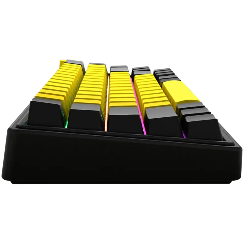 LORGAR KBP70MW, Wireless 65% Mechanical Gaming Keyboard Pro, Black/yellow, EN layout - 1