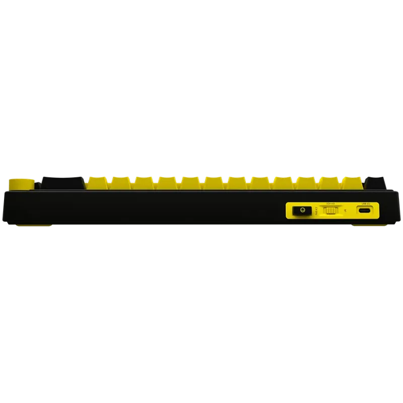 LORGAR KBP70MW, Wireless 65% Mechanical Gaming Keyboard Pro, Black/yellow, EN layout - 1