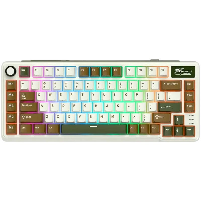 ROYAL KLUDGE RK L75 Palm Green Gaming Keyboard Cream switch - 1