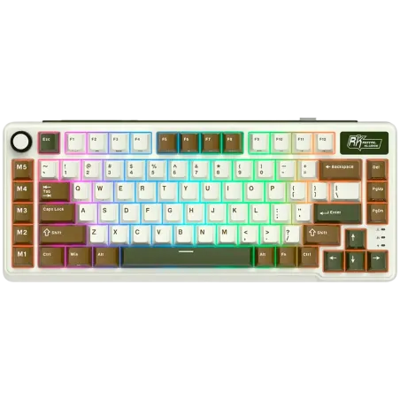 ROYAL KLUDGE RK L75 Palm Green Gaming Keyboard Cream switch - 1