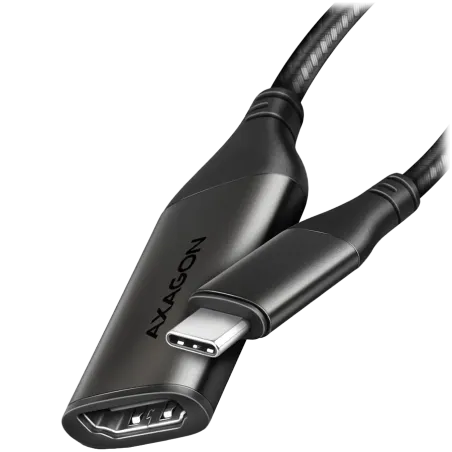 AXAGON RVC-HI2M USB-C - HDMI 2.0 adapter 4K/60Hz Aluminum, 25cm cable - 1