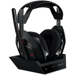 LOGITECH Astro A50 LIGHTSPEED Wireless Gaming Headset + Base Station - BLACK - 2.4GHZ - PLUGC - EMEA28-935 - 1