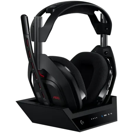 LOGITECH Astro A50 LIGHTSPEED Wireless Gaming Headset + Base Station - BLACK - 2.4GHZ - PLUGC - EMEA28-935 - 1
