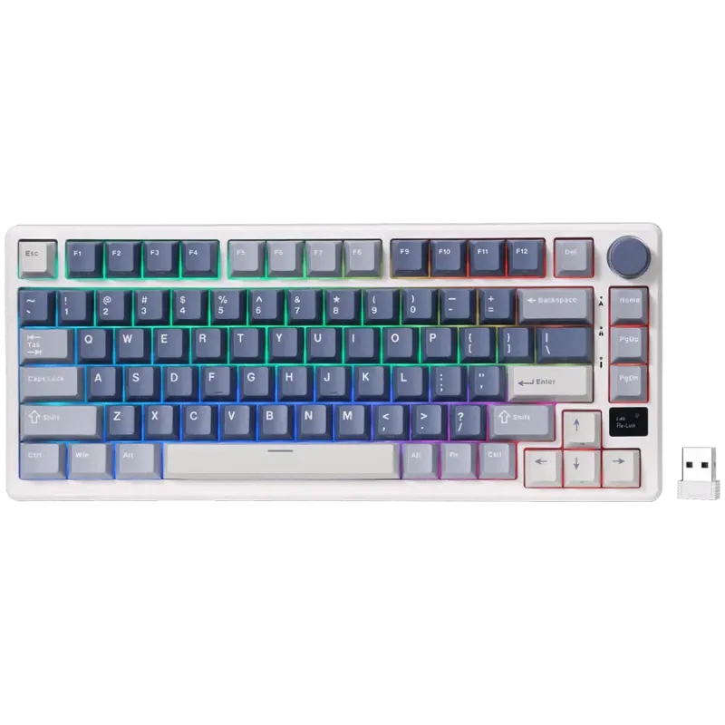 ROYAL KLUDGE RK-M75 Ocean Blue Gaming Keyboard K Sliver switch - 1