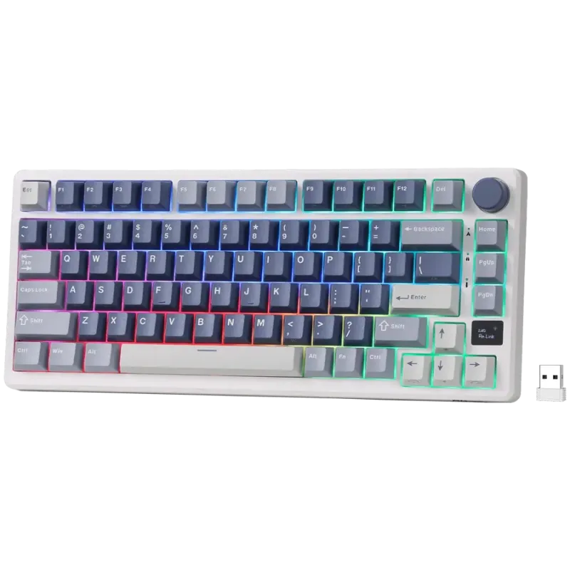 ROYAL KLUDGE RK-M75 Ocean Blue Gaming Keyboard K Sliver switch - 1