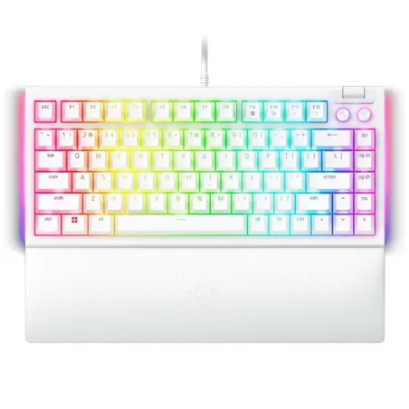 Razer BlackWidow V4 75% White, Gaming Keyboard, US Layout, Hot-swappable Design, Compact 75% Layout with Aluminum Case, Mechanic