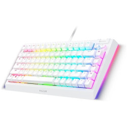 Razer BlackWidow V4 75% White, Gaming Keyboard, US Layout, Hot-swappable Design, Compact 75% Layout with Aluminum Case, Mechanic