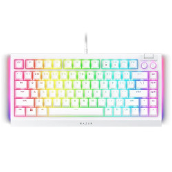 Razer BlackWidow V4 75% White, Gaming Keyboard, US Layout, Hot-swappable Design, Compact 75% Layout with Aluminum Case, Mechanic
