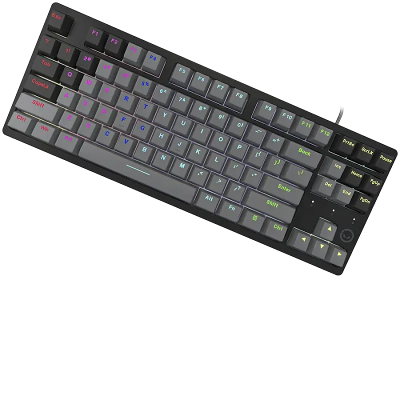 LORGAR Azar 514TKL, Wired RGB mechanical gaming keyboard, black, EN layout - 1