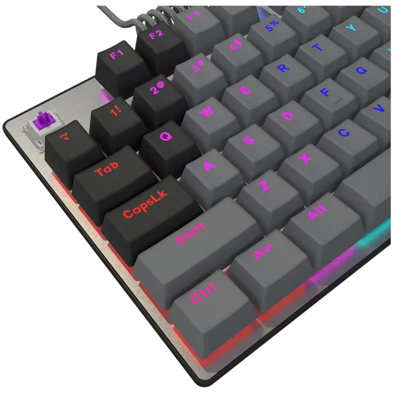 LORGAR Azar 514TKL, Wired RGB mechanical gaming keyboard, black, EN layout - 1