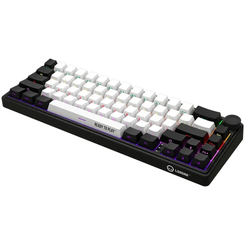 LORGAR KBP70MW, Wireless 65% Mechanical Gaming Keyboard Pro, Black/red, EN layout - 1