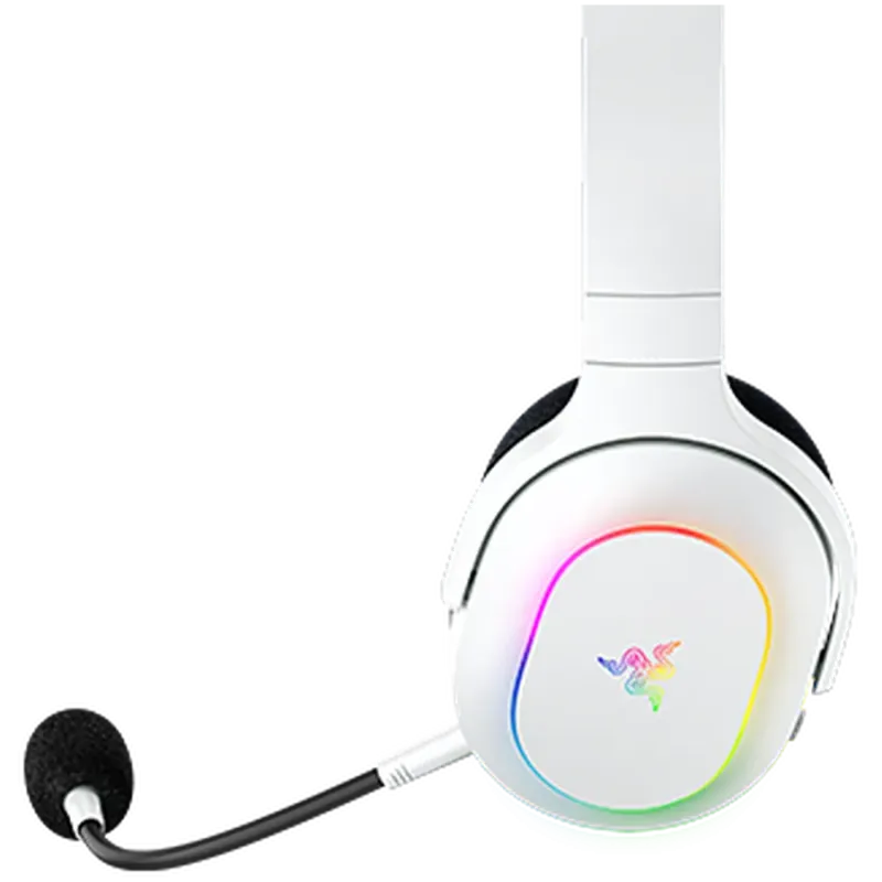 Razer Barracuda X Chroma, Gaming Headset, White, Oval Ear Cushions, 2.4 GHz Wireless / Bluetooth, Breathable Fabric with Memory 