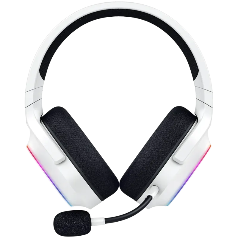 Razer Barracuda X Chroma, Gaming Headset, White, Oval Ear Cushions, 2.4 GHz Wireless / Bluetooth, Breathable Fabric with Memory 