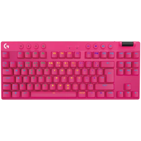 LOGITECH G PRO X TKL LIGHTSPEED Mechanical Gaming Keyboard - MAGENTA - US INT'l - TACTILE - 1