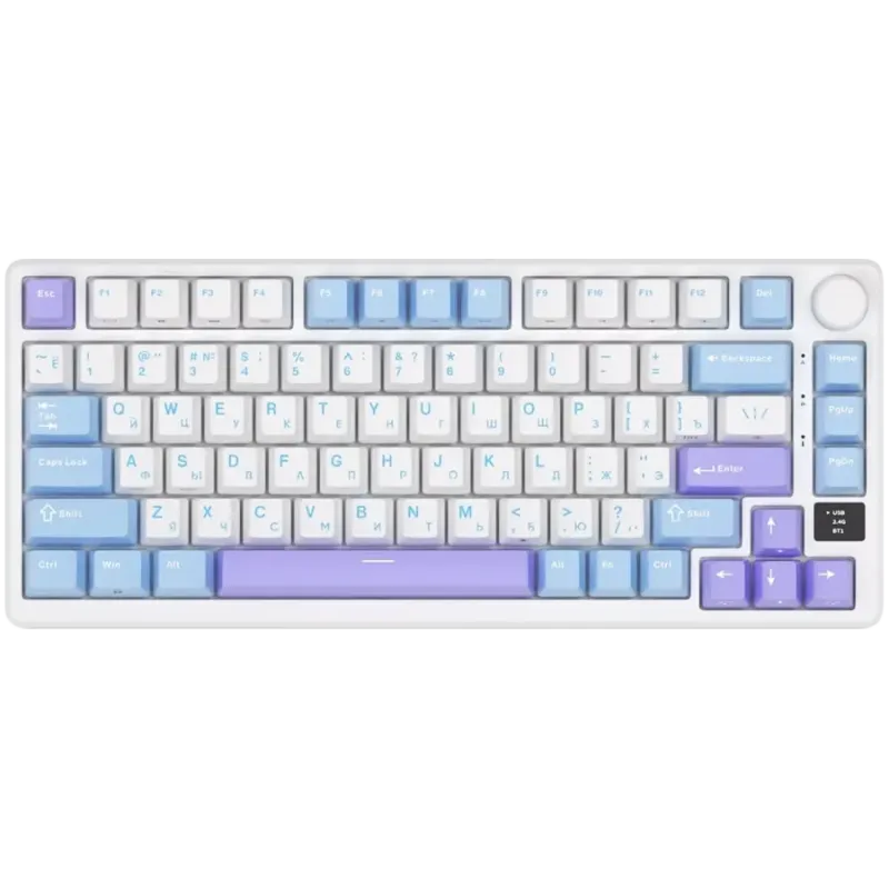ROYAL KLUDGE RK-M75 Taro Milk Gaming Keyboard K Silver switch - 1