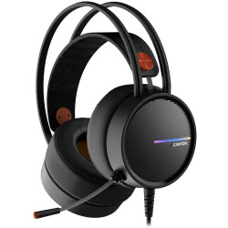 CANYON INTERCEPTOR GH-8A, Gaming headset 3.5mm jack plus USB connector for LED backlight, adjustable microphone and volume contr