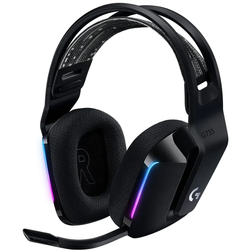 LOGITECH G733 LIGHTSPEED Wireless RGB Gaming Headset - BLACK - 1