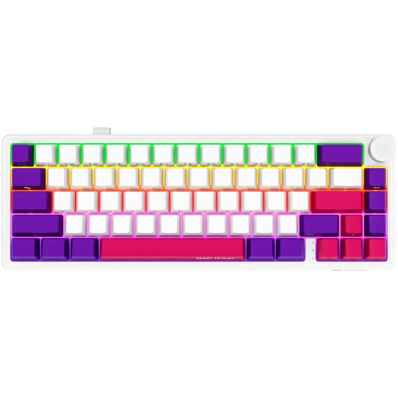 LORGAR KBP70MW, Wireless 65% Mechanical Gaming Keyboard Pro, White, EN layout - 1